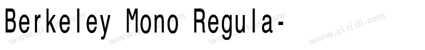 Berkeley Mono Regula字体转换
